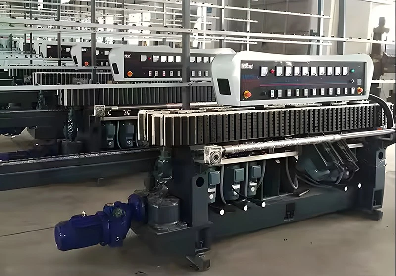 9 Motor Industrial High-Speed Glass Edging Machine: Straight Line Grinding & Polishing factory